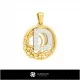 3D Pendant With Letter D Home, Bijuterii 3D , Pandative 3D CAD, Bijuterii Vintage 3D CAD, Pandativ cu Litere 3D , Pandativ cu Bi