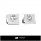 3D Cancer Zodiac Cufflinks Home, Bijoux 3D CAO, Boutons Manchette 3D CAO, Boutons Manchette a Fermeture Arriere Baleine 3D 