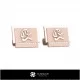 3D Virgo Zodiac Cufflinks Home, Jewelry 3D CAD, Cufflinks 3D CAD , 3D Whale Back Closure Cufflinks