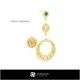  3D Taurus Zodiac Earrings Home, Bijuterii 3D , Cercei 3D CAD, Cercei Candelabru 3D