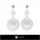 3D Cancer Zodiac Earrings Home, Jewelry 3D CAD, Earrings 3D CAD , 3D Chandelier Earrings