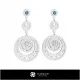 3D Leo Zodiac Earrings Home, Jewelry 3D CAD, Earrings 3D CAD , 3D Chandelier Earrings