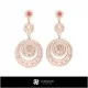 3D Leo Zodiac Earrings Home, Jewelry 3D CAD, Earrings 3D CAD , 3D Chandelier Earrings