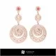 3D CAD Virgo Zodiac Earrings Home, Jewelry 3D CAD, Earrings 3D CAD , 3D Chandelier Earrings