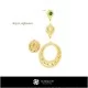 3D CAD Virgo Zodiac Earrings Home, Bijuterii 3D , Cercei 3D CAD, Cercei Candelabru 3D