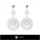 3D Aquarius Zodiac Earrings Home, Bijuterii 3D , Cercei 3D CAD, Cercei Candelabru 3D