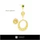 3D Aquarius Zodiac Earrings Home, Bijuterii 3D , Cercei 3D CAD, Cercei Candelabru 3D