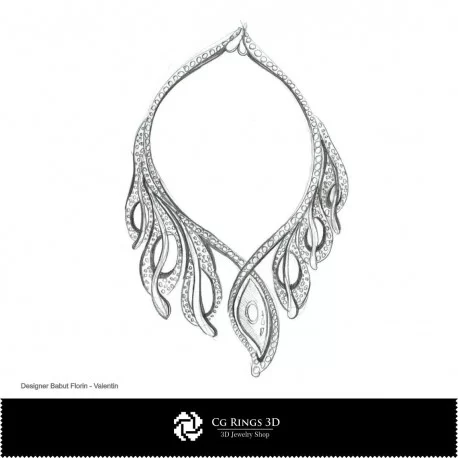 Necklace Sketch Schite Bijuterii