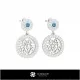 3D Cancer Zodiac Children Earrings Home, Jewelry 3D CAD, Earrings 3D CAD , 3D Diamond Earrings, 3D Drop Earrings, 3D Children E