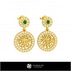 3D Leo Zodiac Children Earrings Home, Jewelry 3D CAD, Earrings 3D CAD , 3D Diamond Earrings, 3D Drop Earrings, 3D Children Earr