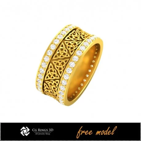 3D Unique Celtic Wedding Ring-Free 3D Model Home, Bijuterii 3D , Bijuterii Gratuite 3D, Inele 3D CAD, Verighete 3D, Inele Gratui