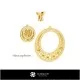 3D Jewelry Set With Cancer Zodiac Home, Bijoux 3D CAO, Esembles Bijoux 3D CAO