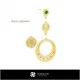 3D Jewelry Set With Cancer Zodiac Home, Bijoux 3D CAO, Esembles Bijoux 3D CAO