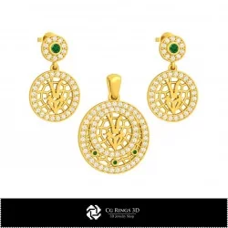 3D Children Jewelry Set With Capricorn Zodiac Home, Jewelry 3D CAD, Jewelry Sets 3D CAD 