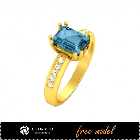 3D Engagement Ring - Free 3D Model Home, Bagues de Fiancailles 3D, Bijoux 3D CAO, Bijoux 3D Gratuits, Anneaux 3D CAO, Anneaux 3D