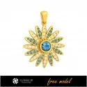 3D Pendant With Diamonds - Free 3D Jewelry