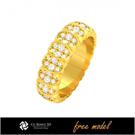 3D Wedding Ring - Free 3D Model Home, Jewelry 3D CAD, Free 3D Jewelry, Rings 3D CAD , Wedding Bands 3D, Free 3D Rings 