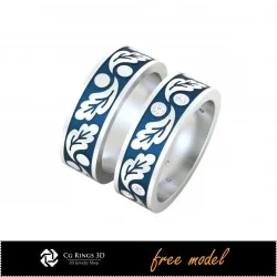 3D Wedding Ring With Enamel - Free 3D Model Home, Jewelry 3D CAD, Free 3D Jewelry, Rings 3D CAD , Wedding Bands 3D, Eternity Ba