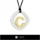 3D Pendant With Letter C Home, Bijuterii 3D , Pandative 3D CAD, Pandativ cu Litere 3D 
