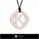 3D CAD Pendant With Letter K Home, Bijoux 3D CAO, Pendentifs 3D CAO, Pendentifs Lettre 3D