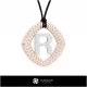 3D CAD Pendant With Letter R Home, Jewelry 3D CAD, Pendants 3D CAD , 3D Letter Pendants