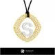 3D CAD Pendant With Letter S Home, Bijoux 3D CAO, Pendentifs 3D CAO, Pendentifs Lettre 3D