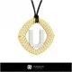 3D CAD Pendant With Letter U Home, Bijoux 3D CAO, Pendentifs 3D CAO, Pendentifs Lettre 3D