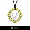 3D CAD Pendant With Letter V