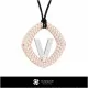 3D CAD Pendant With Letter V Home, Bijuterii 3D , Pandative 3D CAD, Pandativ cu Litere 3D 