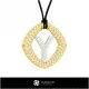 3D CAD Pendant With Letter Y Home, Bijoux 3D CAO, Pendentifs 3D CAO, Pendentifs Lettre 3D