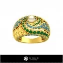 3D CAD Gemstone Rings with Pearl