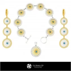 3D CAD Jewelry Set Home, Bijuterii 3D , Seturi Bijuterii 3D CAD