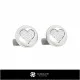 3D CAD Cufflinks with Playing Cards Home, Jewelry 3D CAD, Cufflinks 3D CAD , 3D Whale Back Closure Cufflinks