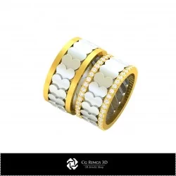 3D CAD Wedding Rings with Playing Cards Home, Bijuterii 3D , Inele 3D CAD, Verighete 3D, Inele Prieteni pe Vecie 3D