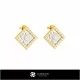 3D CAD Children Earrings with Playing Cards Home, Jewelry 3D CAD, Earrings 3D CAD , 3D Studs Earrings, 3D Children Earrings