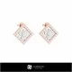 3D CAD Children Earrings with Playing Cards Home, Jewelry 3D CAD, Earrings 3D CAD , 3D Studs Earrings, 3D Children Earrings