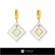 3D CAD Earrings with Playing Cards Home, Bijuterii 3D , Cercei 3D CAD, Cercei cu Diamante 3D