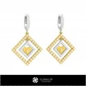 3D CAD Earrings with Playing Cards