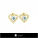 3D CAD Earrings with Playing Cards Home, Jewelry 3D CAD, Earrings 3D CAD , 3D Diamond Earrings, 3D Studs Earrings