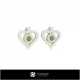 3D CAD Earrings with Playing Cards Home, Jewelry 3D CAD, Earrings 3D CAD , 3D Diamond Earrings, 3D Studs Earrings
