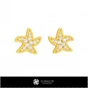 3D CAD Starfish Earrings