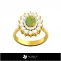 3D CAD Rings with Opal