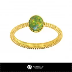 3D CAD Bracelet with Opal Home, Bijuterii 3D , Bratari 3D CAD, Bijuterii Vintage 3D CAD, Bratari 3D, Bratara Solida 3D, Bratari 