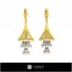 3D CAD Earrings Home, Jewelry 3D CAD, Earrings 3D CAD , 3D Drop Earrings