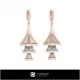 3D CAD Earrings Home, Jewelry 3D CAD, Earrings 3D CAD , 3D Drop Earrings