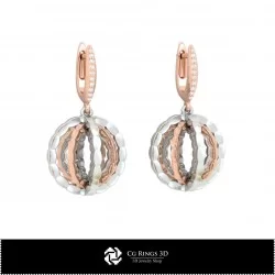 3D CAD Earrings Home, Bijoux 3D CAO, Boucles D'oreilles 3D CAO, Boucles D'oreilles Diamant 3D