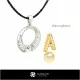 3D CAD Pearl Pendant with Letter A Home, Bijuterii 3D , Pandative 3D CAD, Pandativ cu Litere 3D , Pandativ cu Perle 3D 
