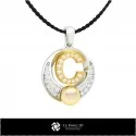 3D CAD Pearl Pendant with Letter C