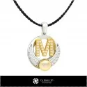3D CAD Pearl Pendant with Letter M