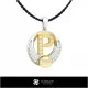 3D CAD Pearl Pendant with Letter P Home, Bijuterii 3D , Pandative 3D CAD, Pandativ cu Litere 3D , Pandativ cu Perle 3D 